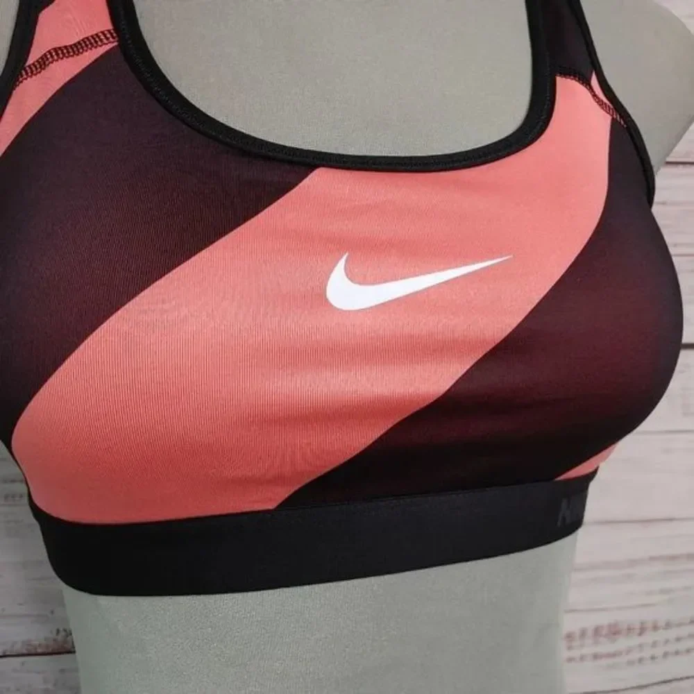 Nike Pro Classic Striped Padded Women's Racerback Sports Bra 610 Size M​